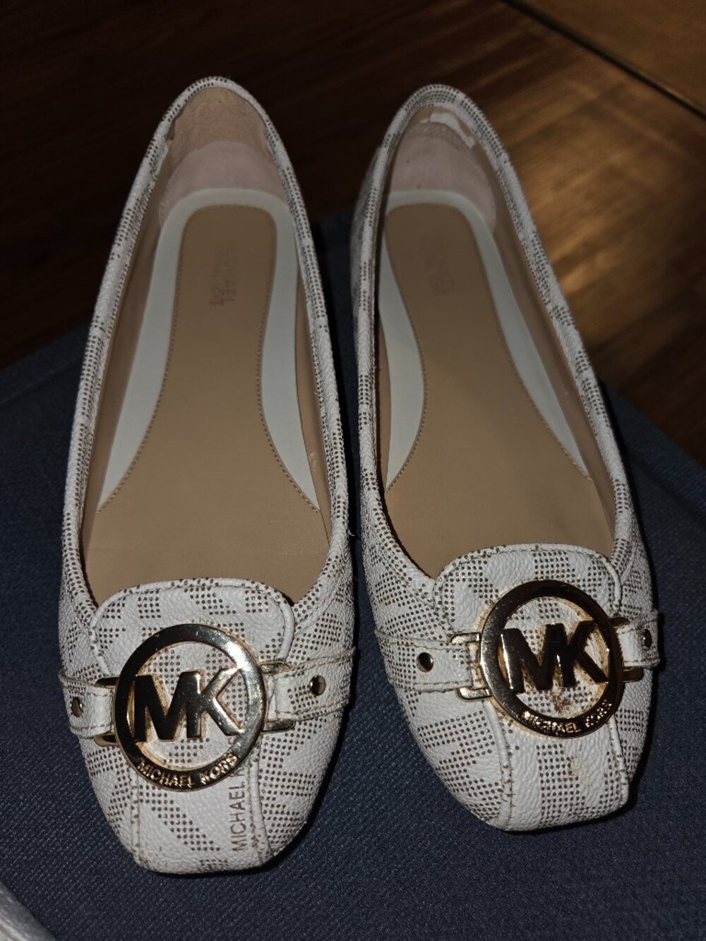 Womens michael kors Fulton studded logo moccasins size 7.5
